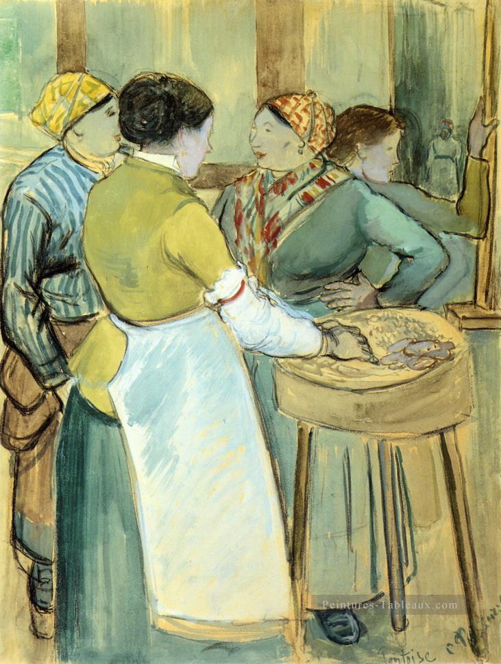 marché à pontoise Camille Pissarro Peintures à l'huile